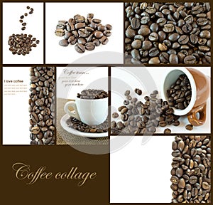 Coffee beans collage