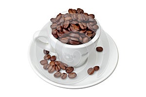 coffee beans in a cup