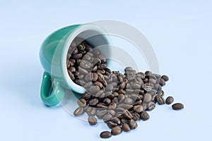 Coffee beans in cup