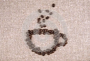 Coffee beans cup