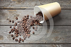 Coffee Beans Cup Background