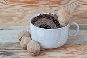 coffee beans in a cup photo