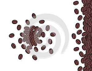 Coffee beans. Design elements. Hand drawn vector illustration.