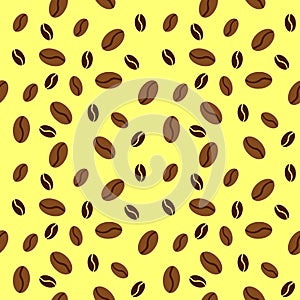 Coffee beans. Flat illustration photo