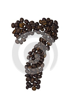 coffee beans in the form of a number 7