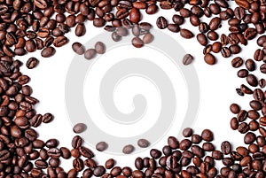 Coffee beans frame photo