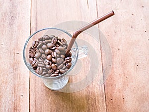 Coffee beans on a g