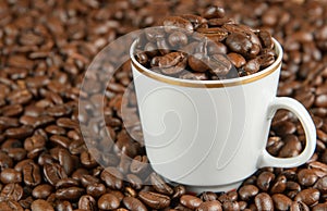 Coffee Beans in a glass photo