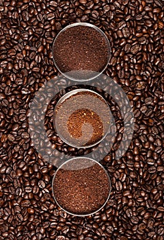 Coffee Beans and Ground Coffee