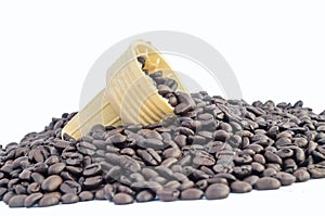 Coffee beans and Ice cream cone