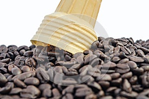 Coffee beans and Ice cream cone