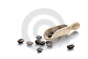 Coffee beans isolate white