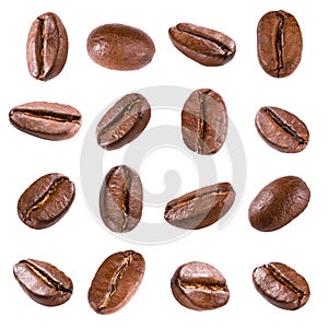 Coffee beans isolated on white