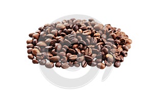 Coffee beans isolated in white background