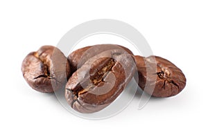 Coffee beans isolated on white background