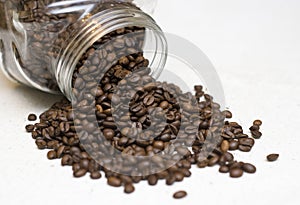 Coffee beans jar.