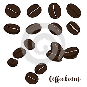 Coffee beans logo icons vector illustration design on white