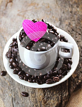 Coffee beans with love