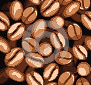 Coffee beans pattern photo