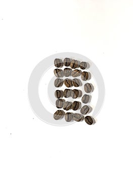 Roasted Coffee beans on White Background