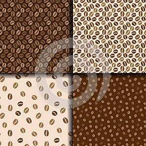 Coffee beans seamless background.