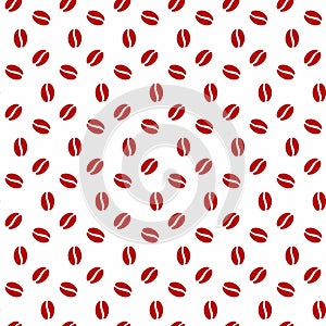 Coffee beans seamless pattern Vector illustration. coffee background for textile