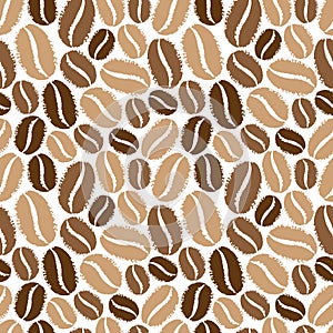 Coffee beans seamless pattern