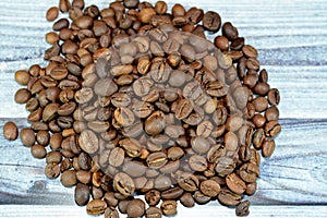 coffee beans, seeds of the Coffea plant and the source for coffee. It is the pip inside the red or purple fruit often referred to