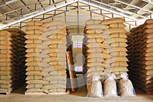 Coffee beans warehouse
