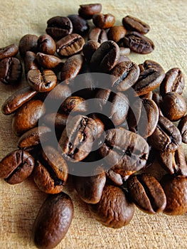 Coffee beans, on a white backgroun