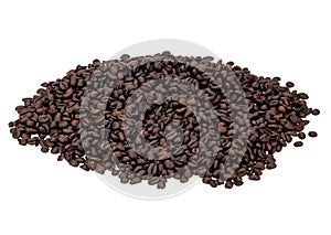 A Coffee beans white background