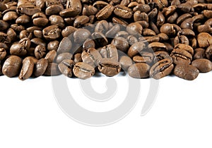 Coffee beans with white background
