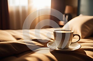 Coffee on bed