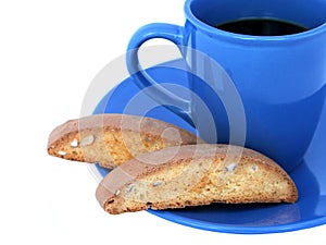 Coffee & Biscotti Closeup (isolated)