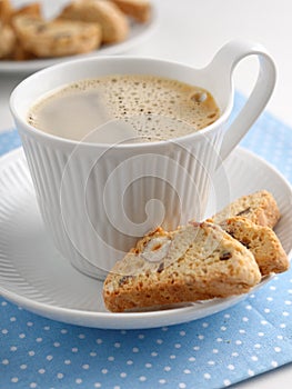 Coffee with biscotti