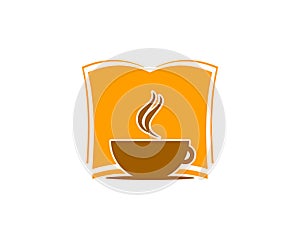Coffee Book Icon Logo Design Element