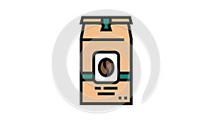 coffee box color icon animation