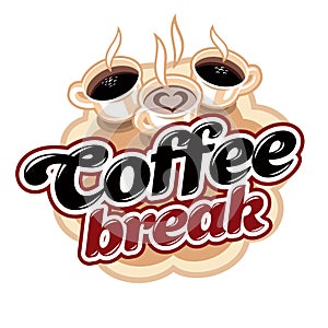 Coffee breack emblem photo