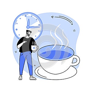 Coffee break abstract concept vector illustration.