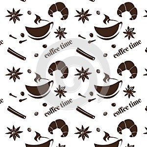 Coffee break background. Coffee time