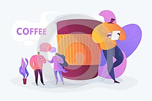 Coffee break concept vector illustration