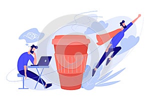 Coffee break concept vector illustration.