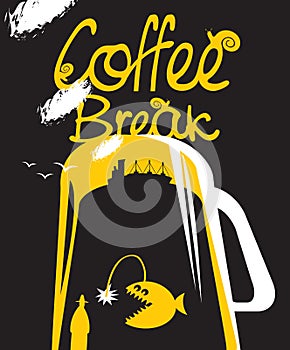 Coffee break with the dream of the sea