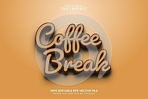 Coffee Break Text Effect, Editable Text Effect