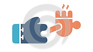 Coffee Break Problem Solving Icon, vector design Generative AI