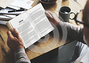 Coffee Break Reading Travel Book Lifestyle Concept