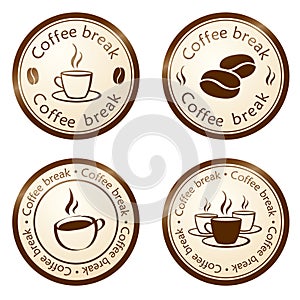 Coffee break stamp