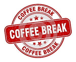 coffee break stamp. coffee break round grunge sign.