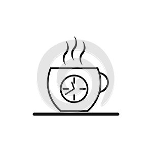Coffee break time icon. Vector illustration. stock image.