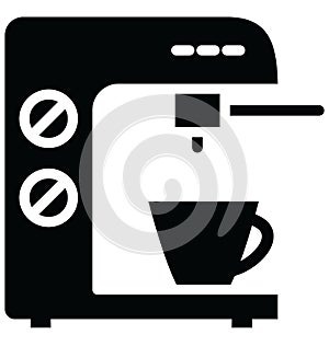 Coffee brewer Isolated Vector icon which can easily modify or edit